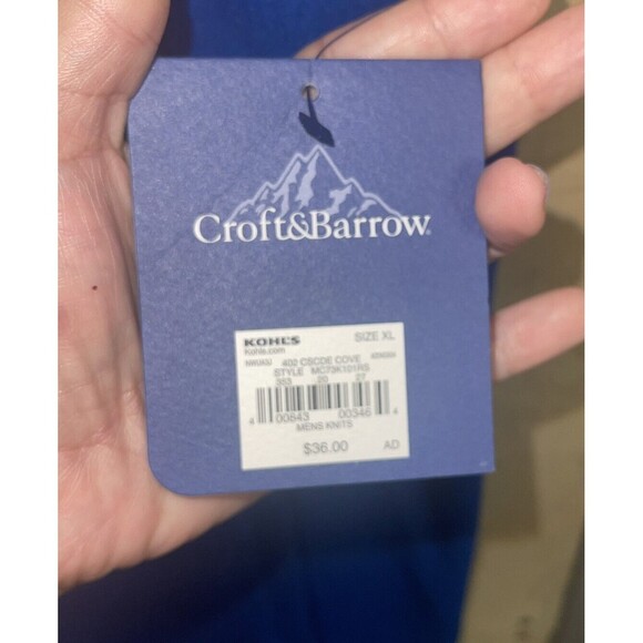 NEW Croft & Barrow Vest Mens XLarge XL Blue Full Zip Fleece Outdoors - Picture 4 of 5